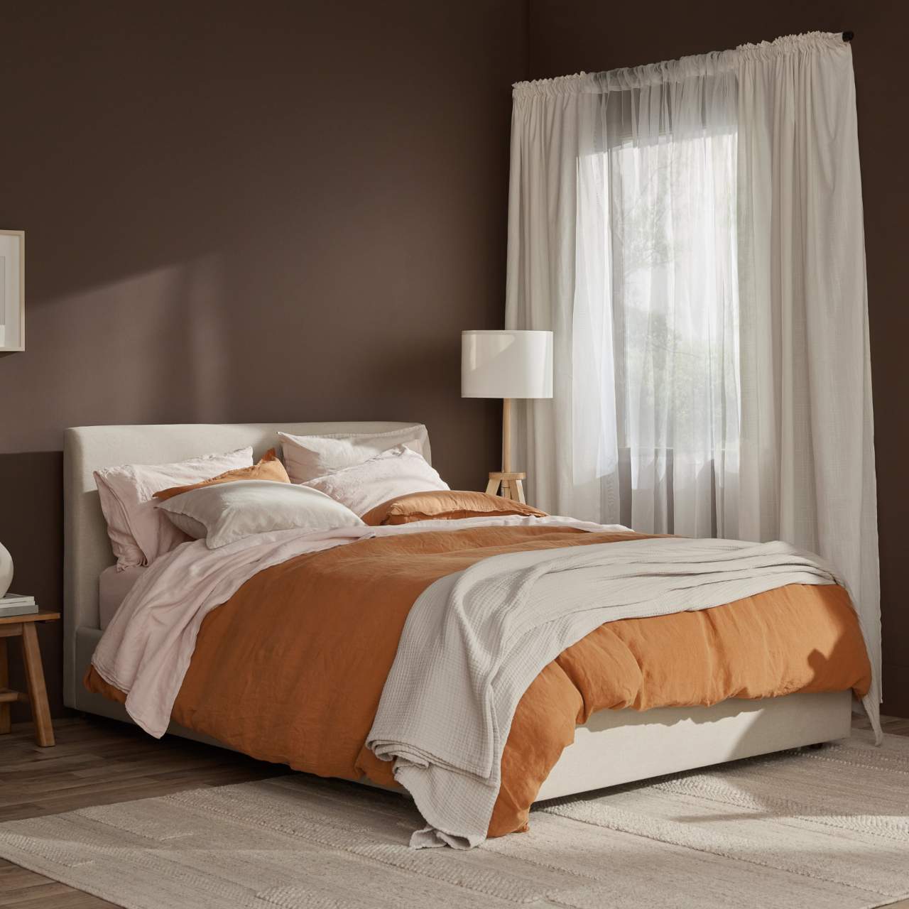 Linen&Rose - Drap plat en lin Européen