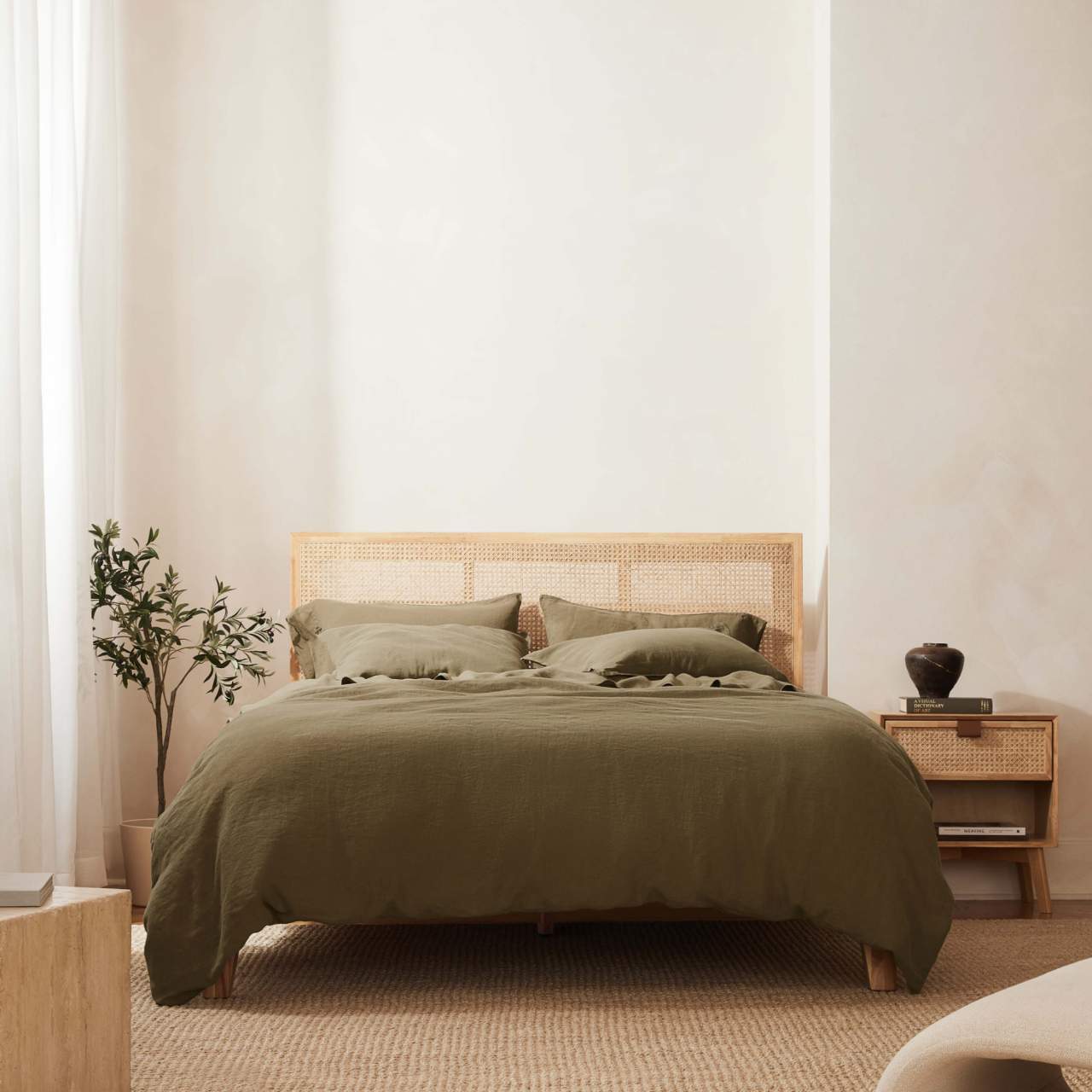 Linen&Rose - Drap plat en lin Européen