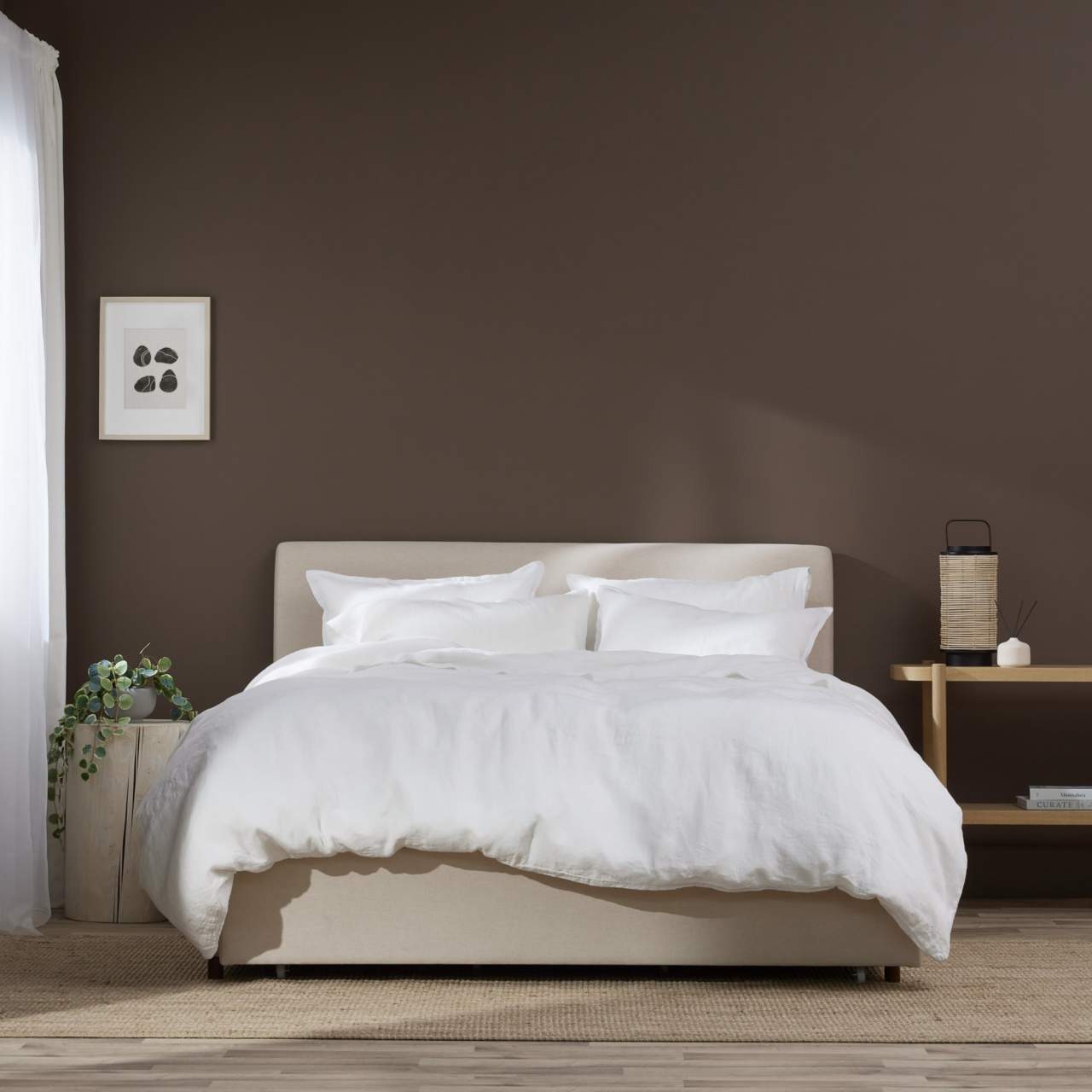 Linen&Rose - Drap plat en lin Européen